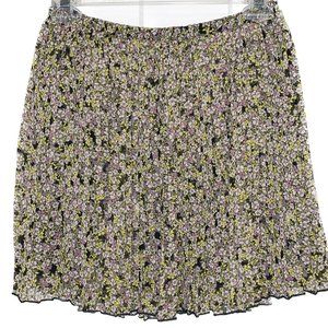 Lily White A micro-pleated lined print skirt S